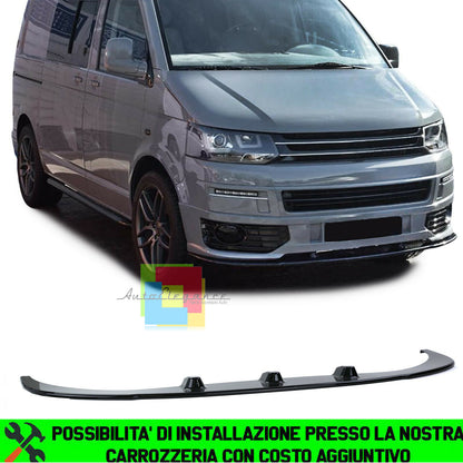 VW T5 2010-2015 SPORTLINE SPOILER SOTTO PARAURTI ANTERIORE ABS NERO LUCIDO