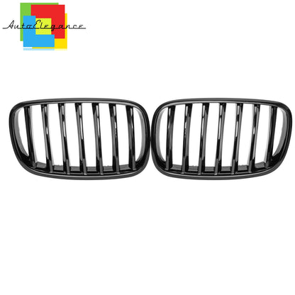 GRILLE MUSTACHE X5 E70 X6 E71 E72 GLOSSY BLACK LOOK SINGLE KIDNEY NEWS