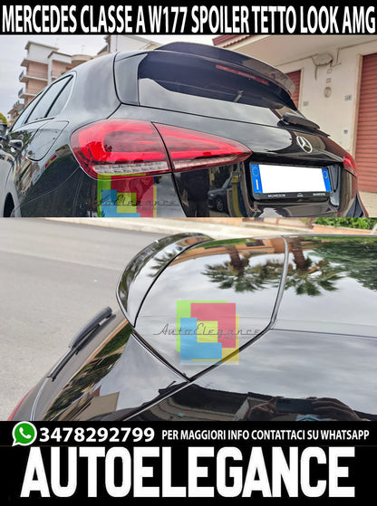 MERCEDES A-CLASS W177 AMG LOOK LOW WING GLOSS BLACK ABS ROOF SPOILER