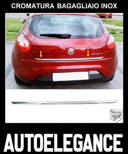 CROMATURA BAGAGLIAIO FIAT BRAVO 2006+ ACCIAIO INOX ADESIVO 0032 AUTOELEGANCERICAMBI