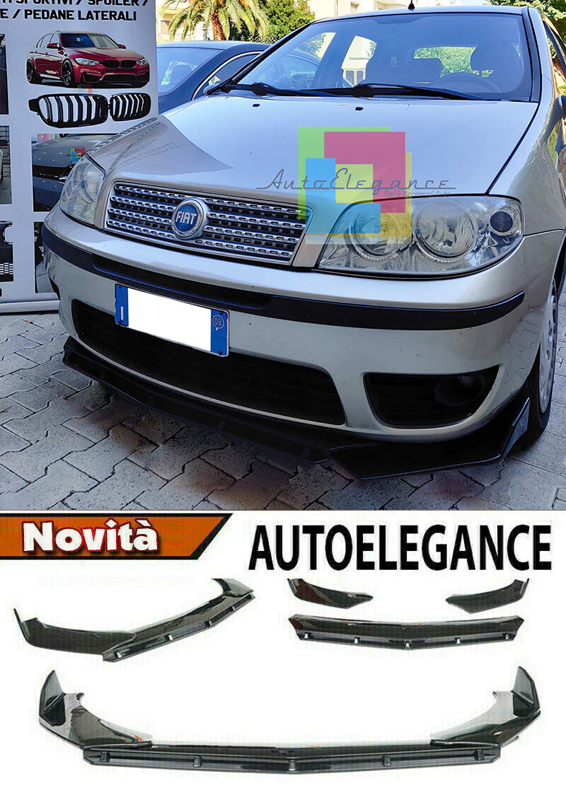 SPLITTER FIAT PUNTO 188 1999-2010 LIP NERO LUCIDO SOTTO PARAURTI ABS