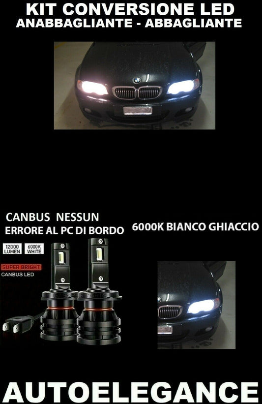 BMW SERIE 3 E46 LAMPADE ANABBAGLIANTI ABBAGLIANTI LED 16.000LM 0032 AUTOELEGANCERICAMBI