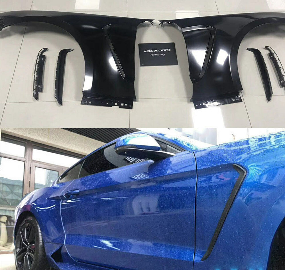 FORD MUSTANG 2015-2017 PARAFAGHI LATERALI DESIGN GT350 CON PRESA D'ARIA