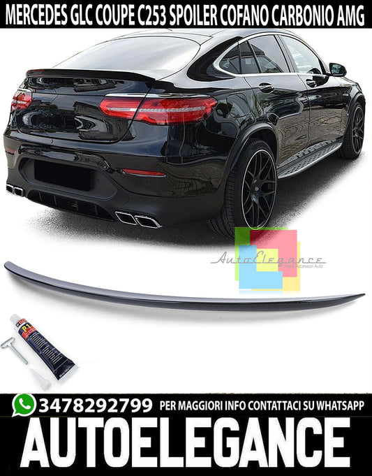 REAR BONNET SPOILER FOR MERCEDES GLC COUPE C253 2015-2020 CARBON AMG