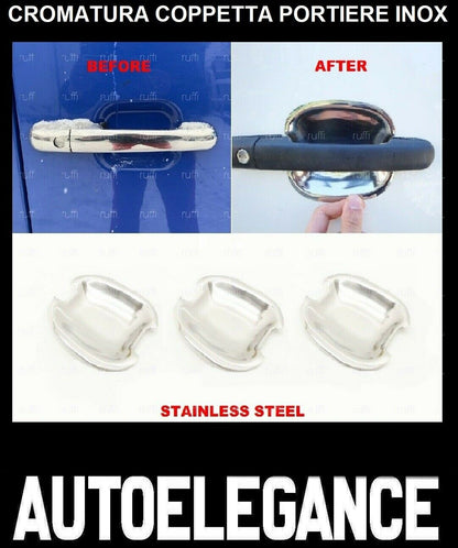 CROMATURA COPPETTA 3 PORTE MERCEDES SPRINTER W601 1995-2006 INOX ADESIVO 0032 AUTOELEGANCERICAMBI