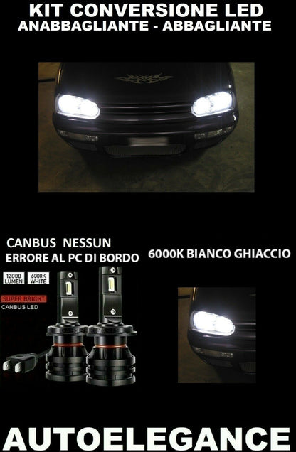 VW GOLF III LOW BEAM HIGH BEAM LED 16.000LM CAMBUS 0032