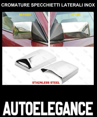 CROMATURA SPECCHIETTI LATERALI MERCEDES E W124 S124 W201 INOX ADESIVO 0032 AUTOELEGANCERICAMBI