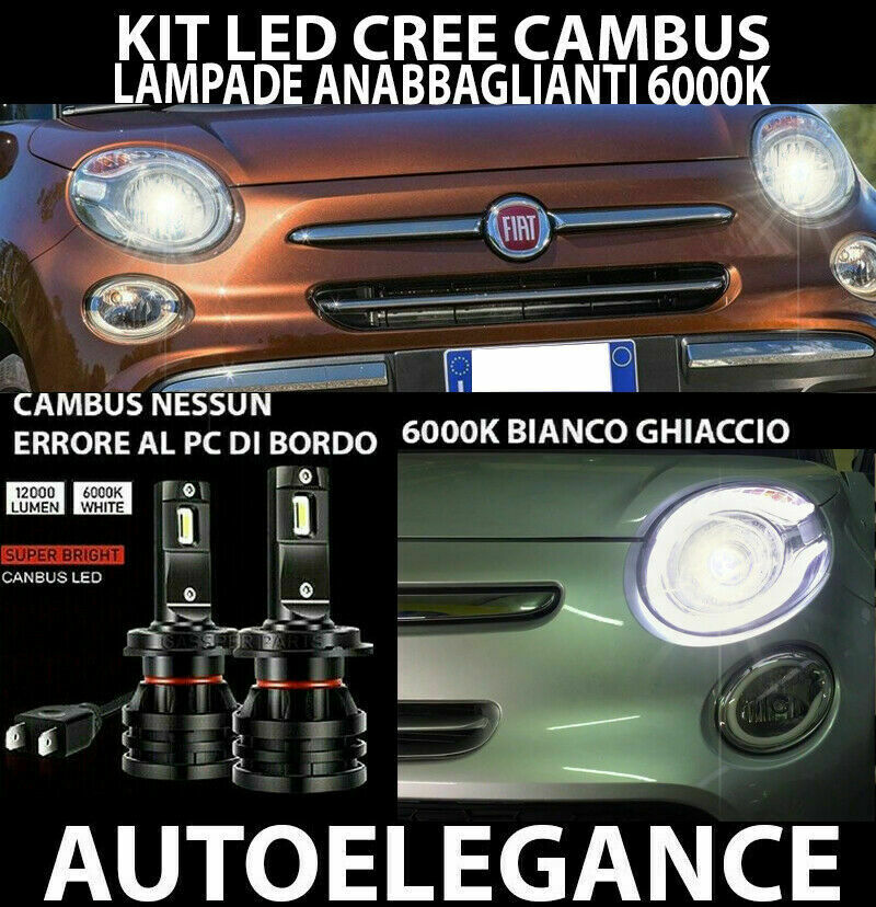 FIAT 500L 500 L PAIR OF LED LOW BEAM HEADLIGHTS 16,000LM 0032
