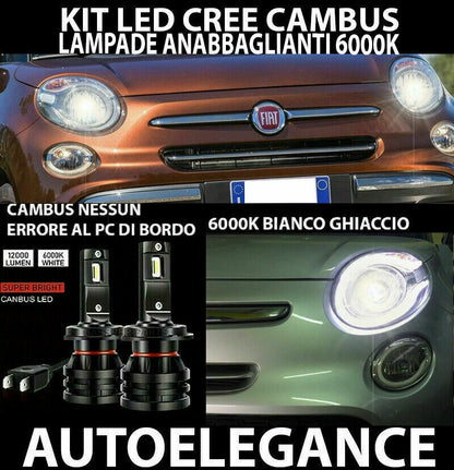FIAT 500L 500 L PAIR OF LED LOW BEAM HEADLIGHTS 16,000LM 0032
