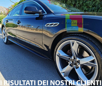 MINIGONNE LATERALI AUDI A5 COUPE SPORTBACK SLINE S5 RS5 ABS NERO LUCIDO