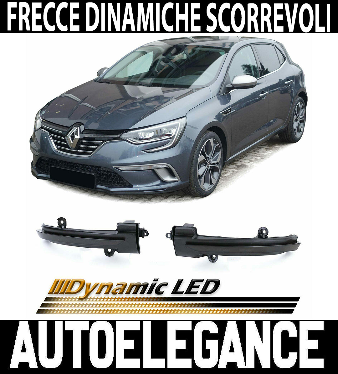 RENAULT MEGANE 4 2015-2019 DYNAMIC LED INDICATORS FOR SIDE MIRRORS SMOKE LOOK
