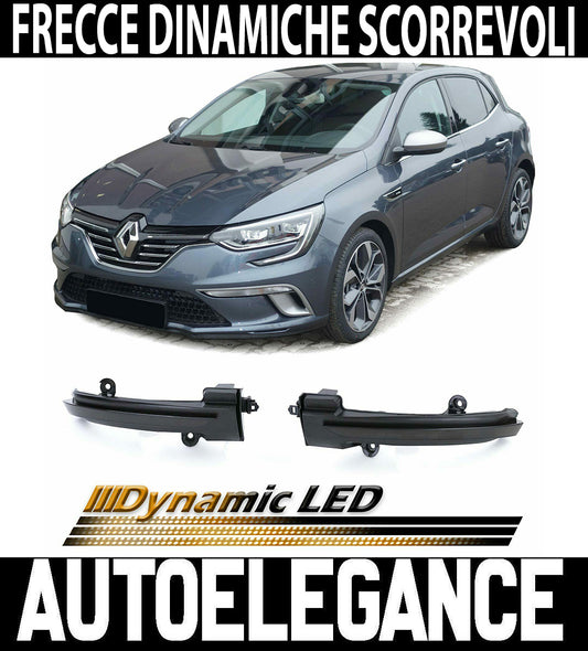 RENAULT MEGANE 4 2015-2019 DYNAMIC LED INDICATORS FOR SIDE MIRRORS SMOKE LOOK
