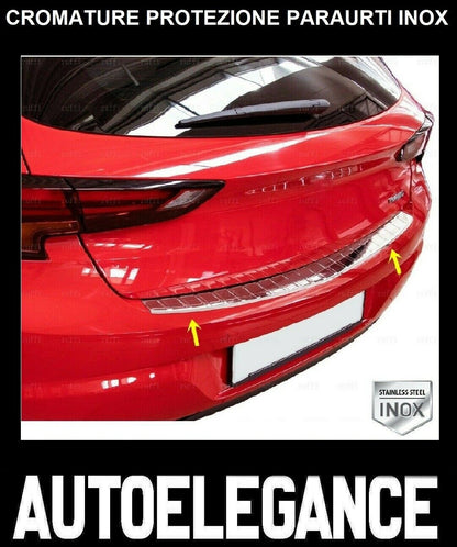 CROMATURA PROTEZIONE PARAURTI POSTERIORE OPEL ASTRA K HB 2015+ INOX ADESIVO 0032 AUTOELEGANCERICAMBI