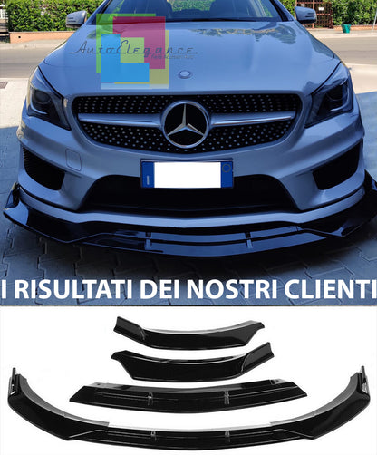 MERCEDES CLA W117 AMG FRONT BUMPER SPLITTER GLOSSY BLACK