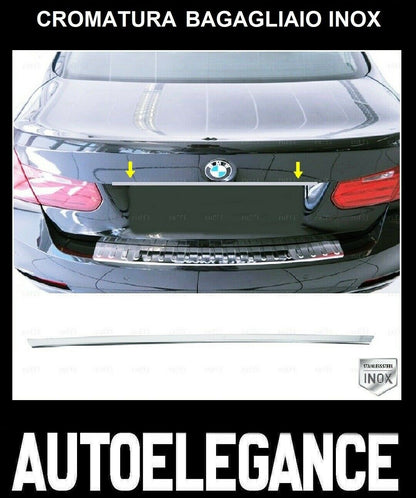 CROMATURA BAGAGLIAIO SUPERIORE BMW SERIE 3 F30 F35 F80 ACCIAIO INOX ADESIVO 0032 AUTOELEGANCERICAMBI