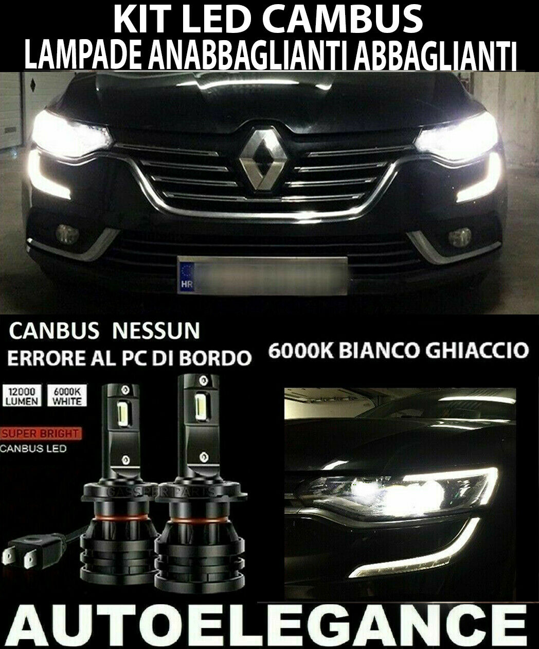 RENAULT TALISMAN LOW BEAM HIGH BEAM LED 16.000LM CAMBUS 0032