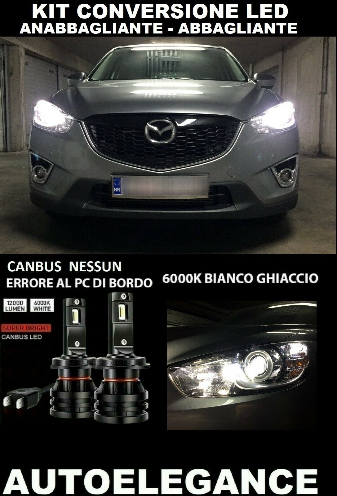 MAZDA CX-5 KE LOW BEAM HIGH BEAM LED 16.000LM CAMBUS 0032
