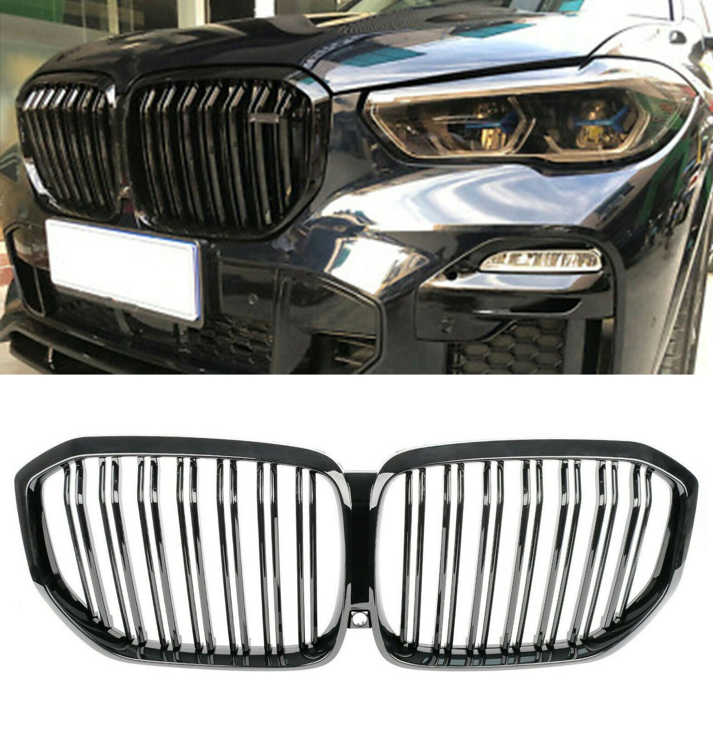 BMW X5 G05 2018- GRIGLIA ANTERIORE DOPPIA FASCIA NERA - LOOK M AUTOELEGANCERICAMBI