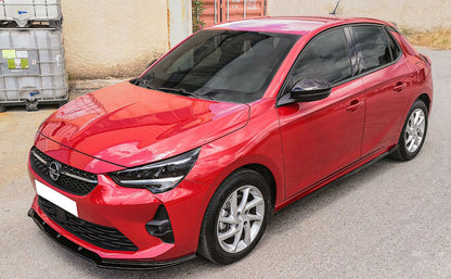 SPLITTER UNDER SIDE SKIRTS UNDER DOOR OPEL CORSA F 2019+ IN BLACK ABS