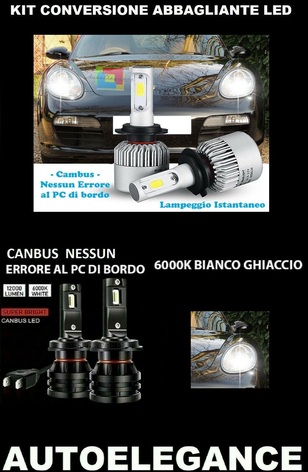 PORSCHE BOXSTER 987 04-11 LED HIGH BEAM LAMPS 16.000LM CAMBUS 0032