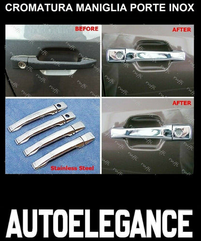 CROMATURA MANIGLIE 4 PORTE MERCEDES E W124 S124 1993-1996 INOX ADESIVO 0032 AUTOELEGANCERICAMBI