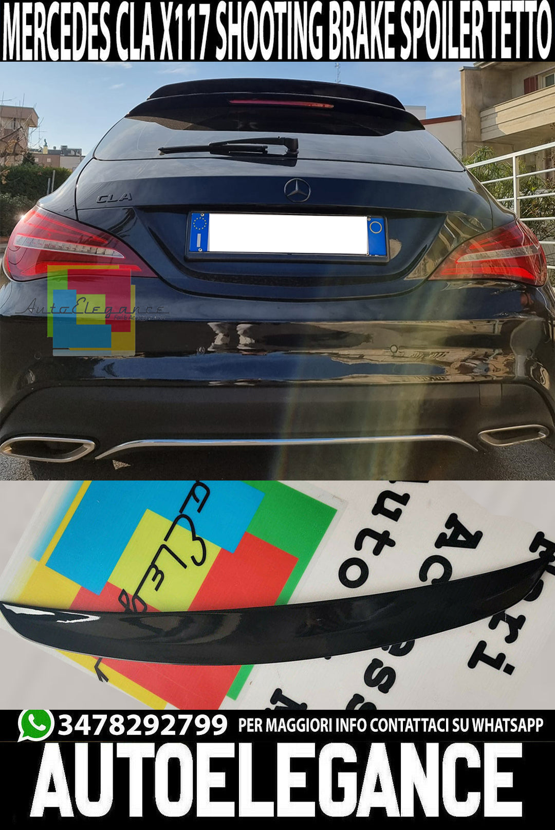 MERCEDES CLA X117 2015-2018 SHOOTING BRAKE REAR ROOF SPOILER WING