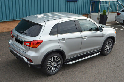 PEDANE LATERALI SOTTO PORTA MITSUBISHI ASX 2010+ PROFILO SATINATO