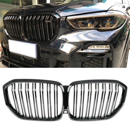 BMW X5 G05 2018+ GRIGLIA ANTERIORE DOPPIA FASCIA NERA LOOK M AUTOELEGANCERICAMBI