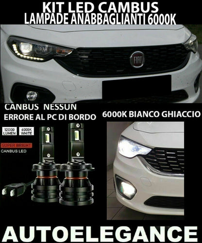 FIAT TIPO LED LOW BEAM HEADLIGHTS 16.000LM CAMBUS 0032