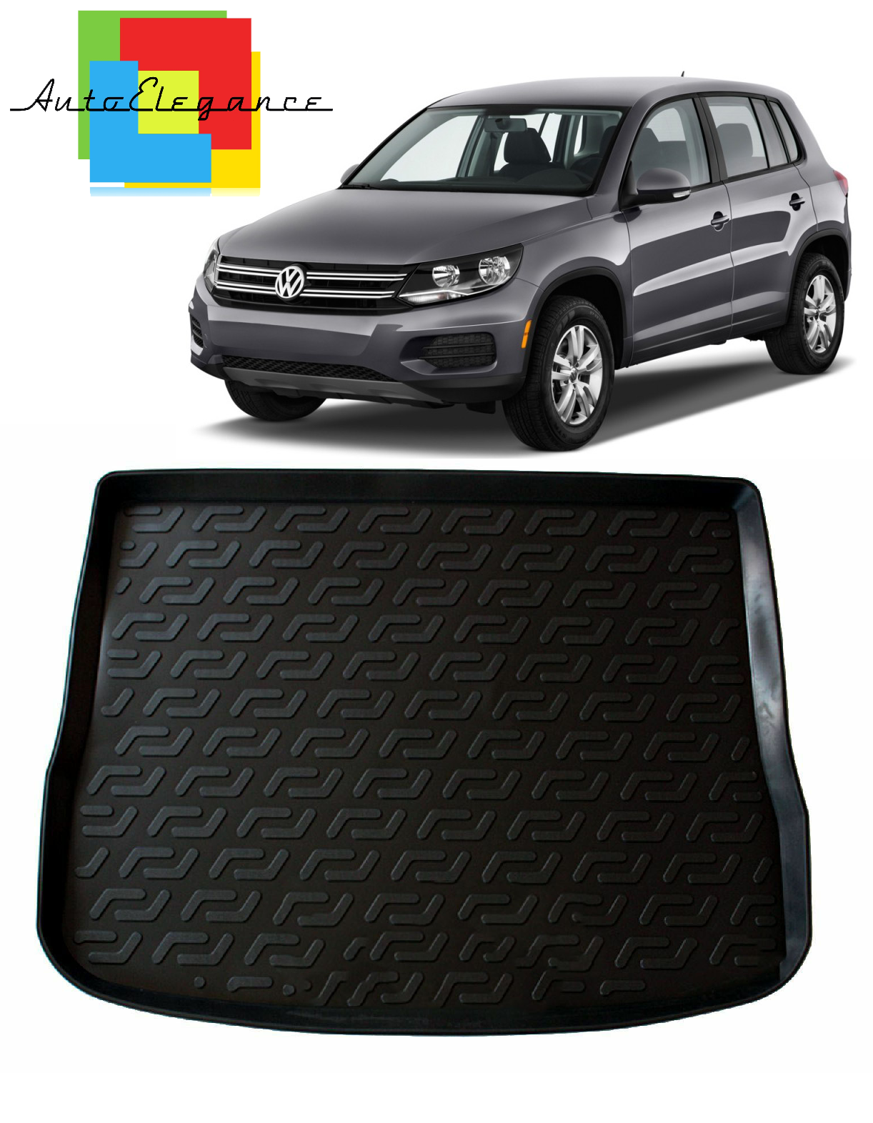 TRUNK LINER RUBBER CARPET SUPERGRIP VW TIGUAN 2007-2015 0032