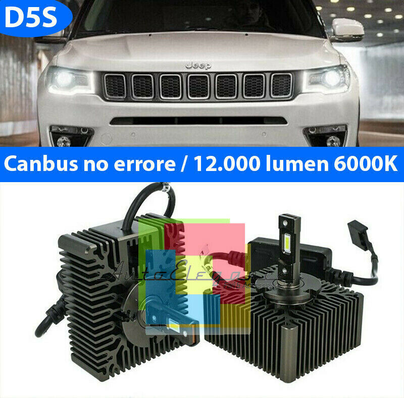 JEEP COMPASS II COPPIA LAMPADE LED D5S 6000K 12.000LUMEN BIXENON