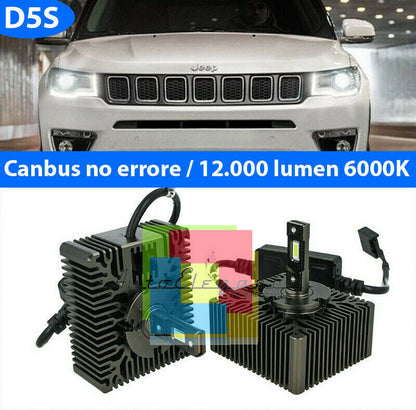 JEEP COMPASS II COPPIA LAMPADE LED D5S 6000K 12.000LUMEN BIXENON