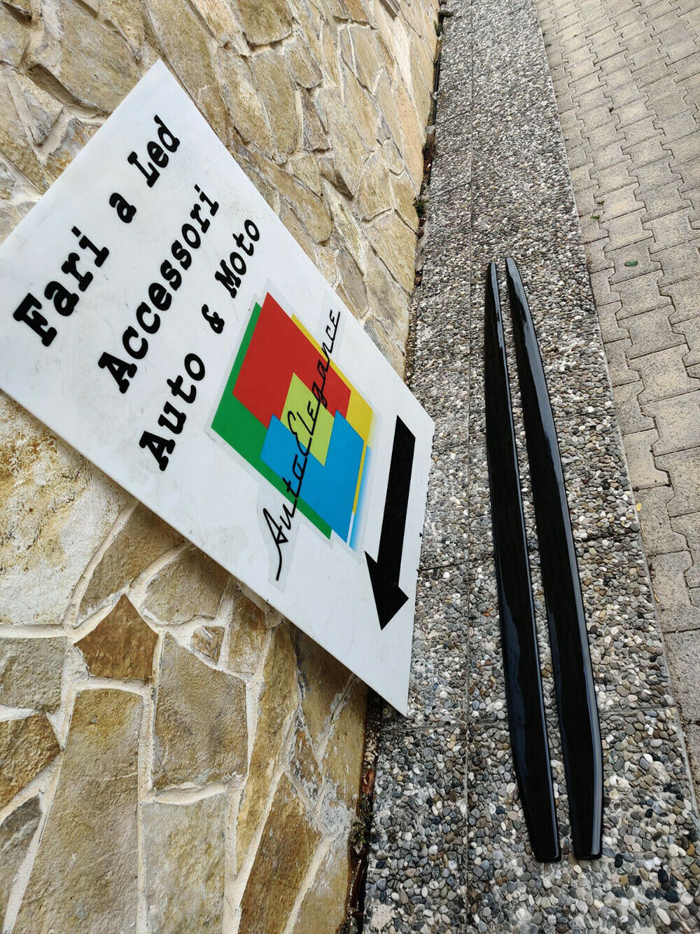 AUDI A3 8V BERLINA SPORTBACK SPLITTER SOTTO MINIGONNE ABS NERO AUTOELEGANCERICAMBI