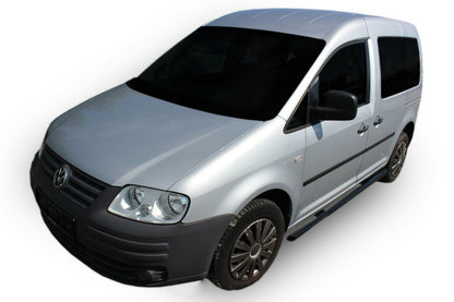 VW CADDY 2003-2015 TUBULAR SIDE STEPS UNDER DOOR - BLACK