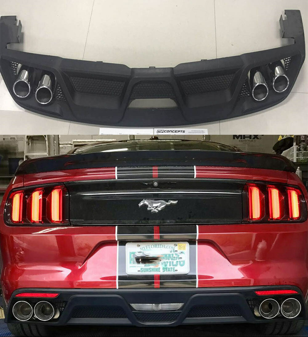 FORD MUSTANG 2015-2017 DIFFUSORE SPORTIVO CON TERMINALI DESIGN GT