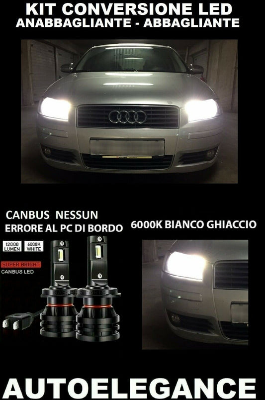 AUDI A3 8P MK1 ANABBAGLIANTE ABBAGLIANTE LED 16.000LM CAMBUS 0032 AUTOELEGANCERICAMBI