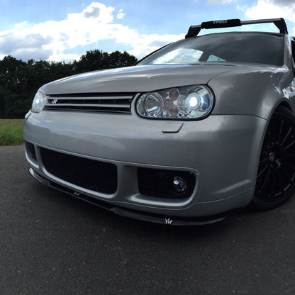 VW GOLF 4 IV R32 1998+ FRONT BUMPER SPLITTER ABS MATT BLACK