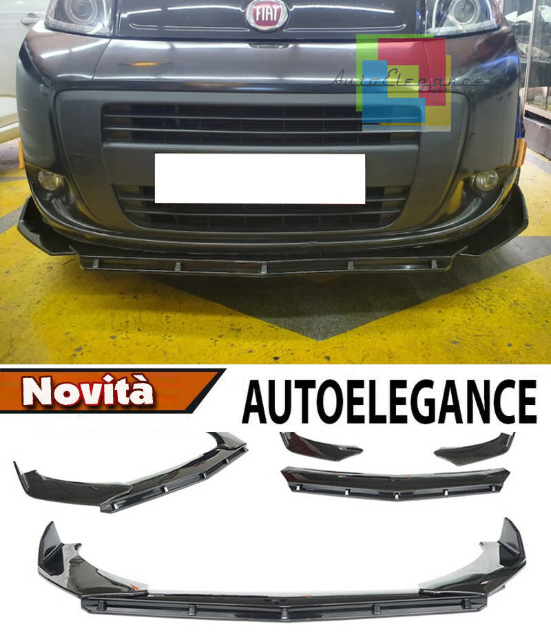 FIAT QUBO FRONT BUMPER SPLITTER GLOSSY BLACK SPORTY LOOK