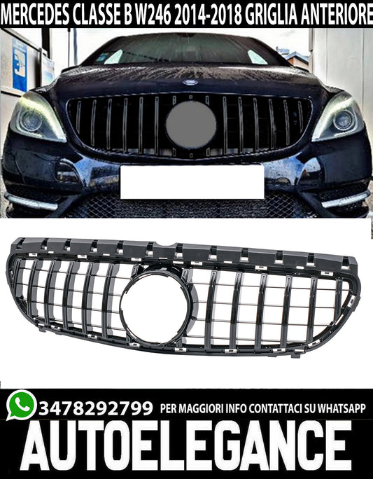 MERCEDES B W246 2014-2018 AMG FRONT GRILLE GT-R LOOK AMG BLACK PROFILES