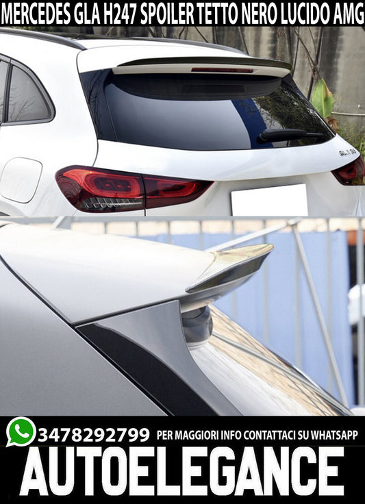 MERCEDES GLA H247 AMG REAR SPOILER ROOF LOW WING GLOSS BLACK A45s