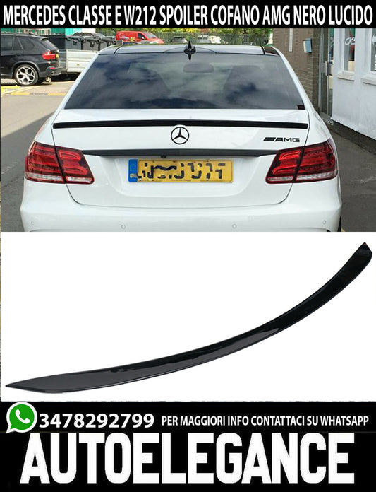 MERCEDES E-CLASS W212 AMG LOOK GLOSSY BLACK HOOD SPOILER 