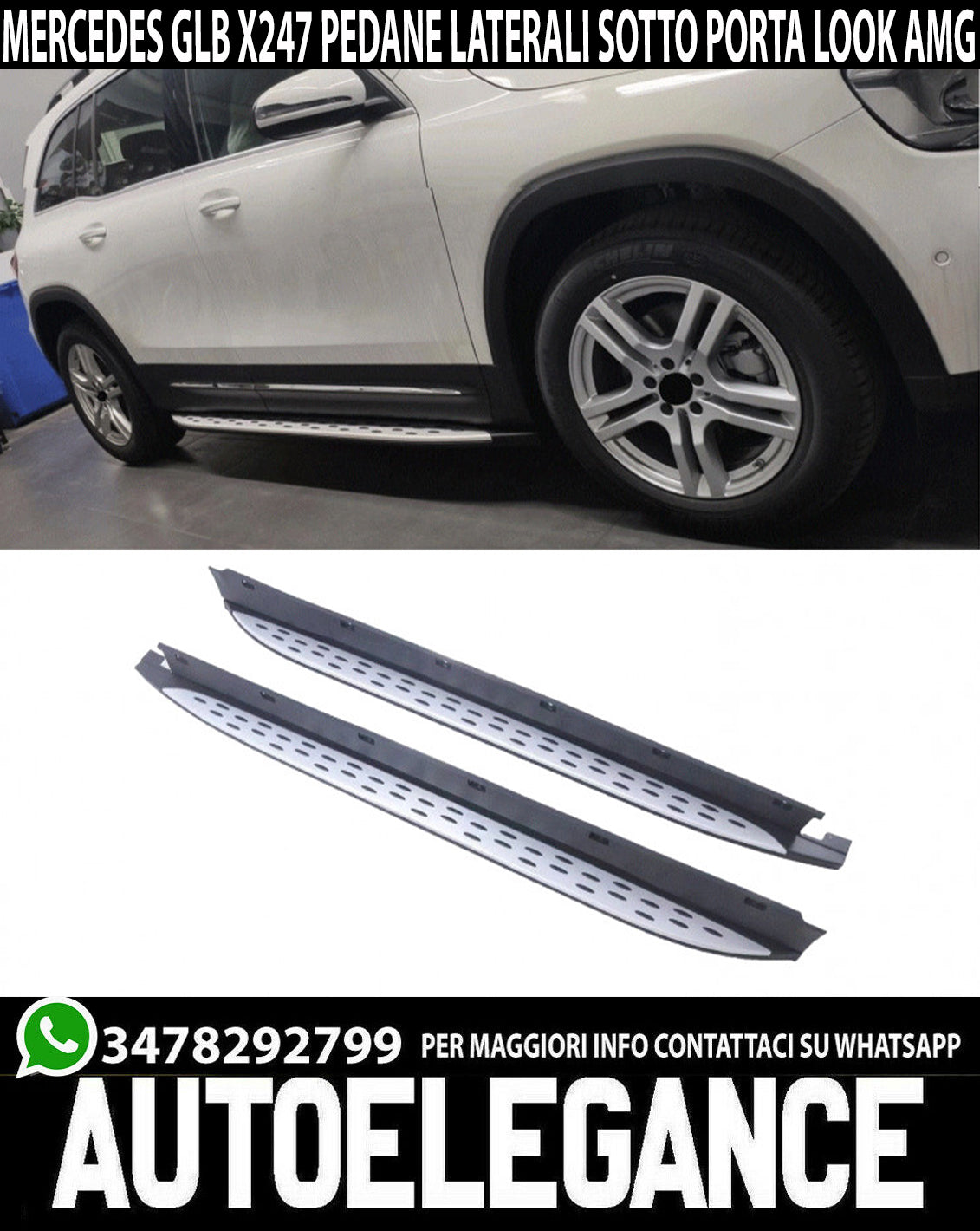MERCEDES GLB X247 AMG LOOK ALUMINUM SIDE STEPS