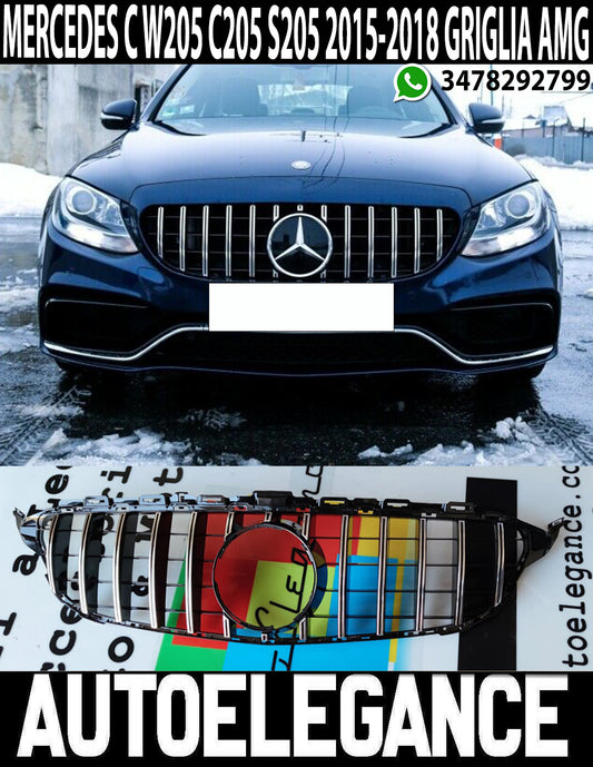FRONT GRILLE MERCEDES W205 C205 2015-2018 C63 AMG Panamericana