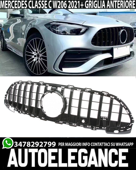 FRONT GRILLE MERCEDES C-CLASS W206 S206 2021+ AMG MASK BLACK PROFILES