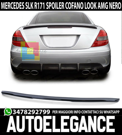 REAR HOOD SPOILER MERCEDES SLK R171 AMG LOOK ABS GLOSSY BLACK
