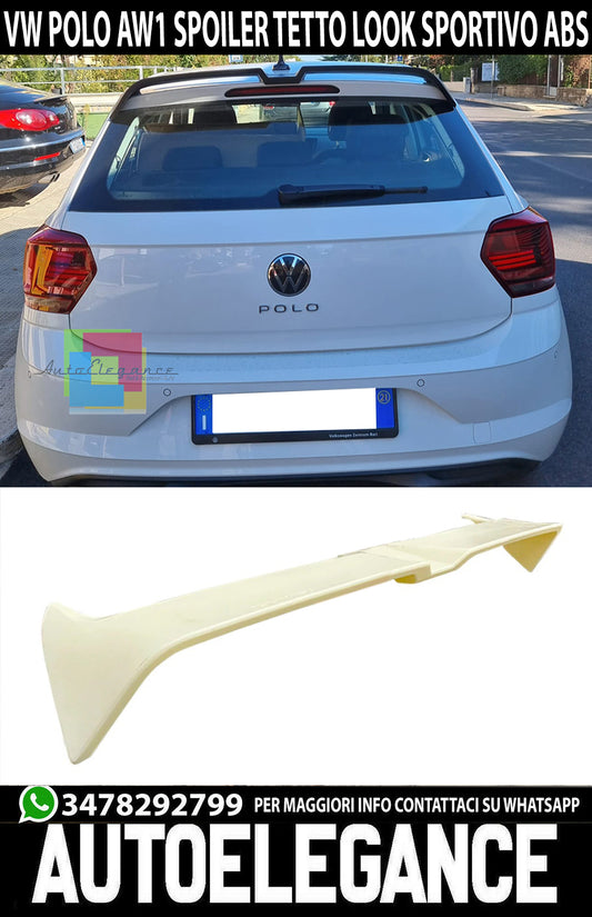 REAR ROOF SPOILER VW POLO AW1 2017+ ABS SPORTY LOOK