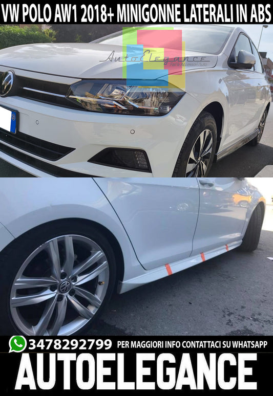 SIDE SKIRTS UNDER THE DOOR VW POLO AW1 DESIGN RLINE IN ABS.