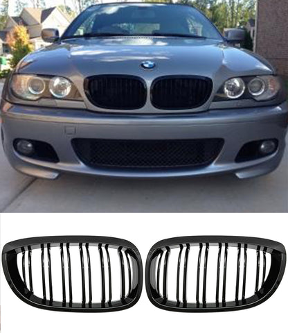 BMW SERIE 3 E46 COUPE CABRIO 03-07 GRIGLIA ANTERIORE DOPPIA FASCIA M AUTOELEGANCERICAMBI