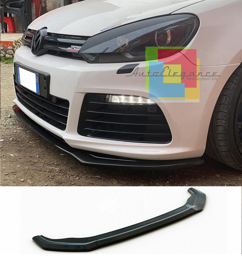 FRONT BUMPER SPLITTER VW GOLF 6 VI 2008-2012 RLINE ABS GLOSSY BLACK