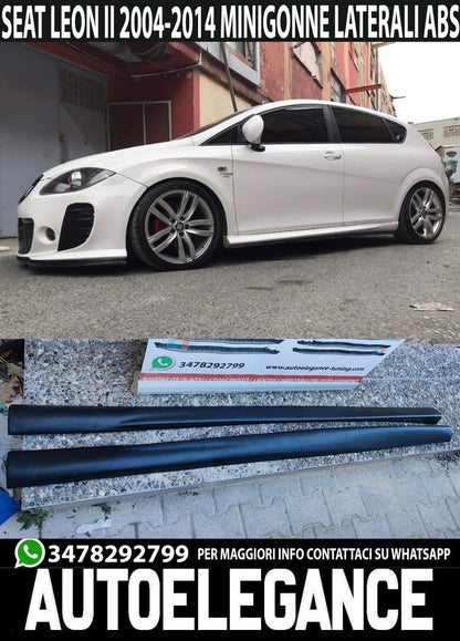 CUPRA SIDE SKIRTS FOR SEAT LEON II 2005-2012 ABS UNDER DOOR SPOILER 0106
